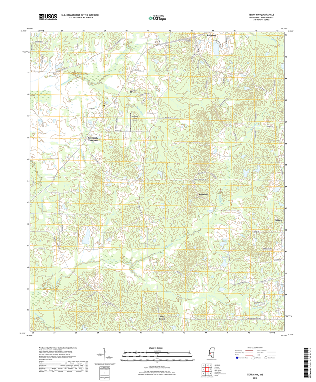 Terry NW Mississippi - 24k Topo Map