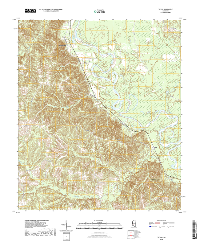 Tilton Mississippi - 24k Topo Map