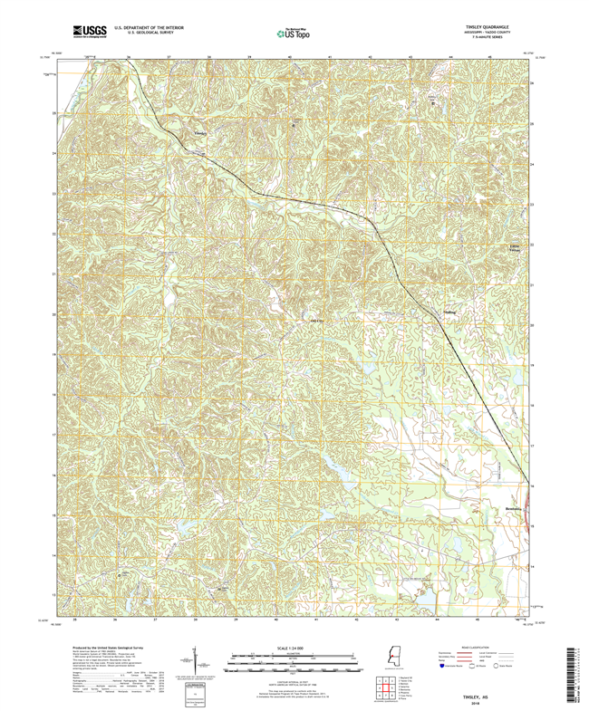 Tinsley Mississippi - 24k Topo Map