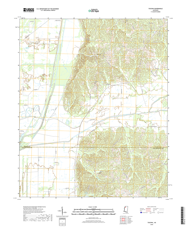 Tocowa Mississippi - 24k Topo Map