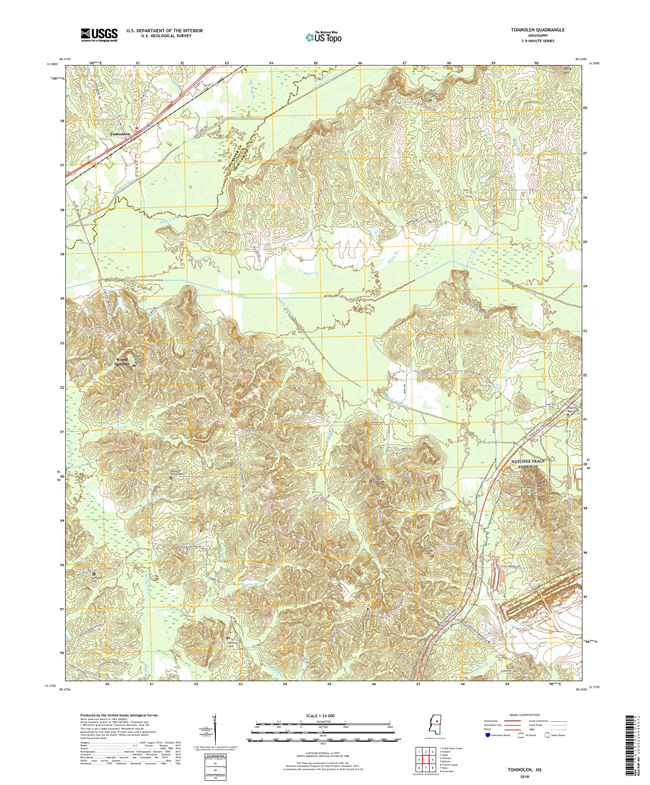 Tomnolen Mississippi - 24k Topo Map