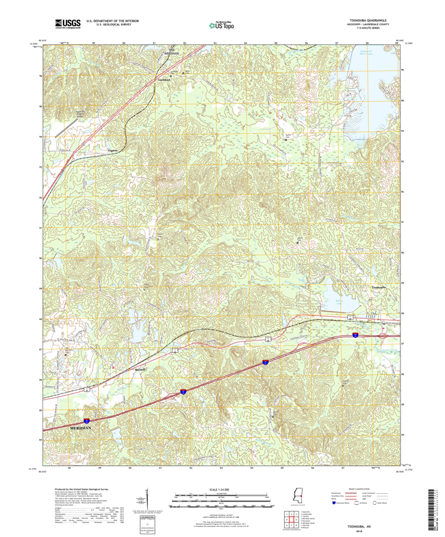 Toomsuba Mississippi - 24k Topo Map