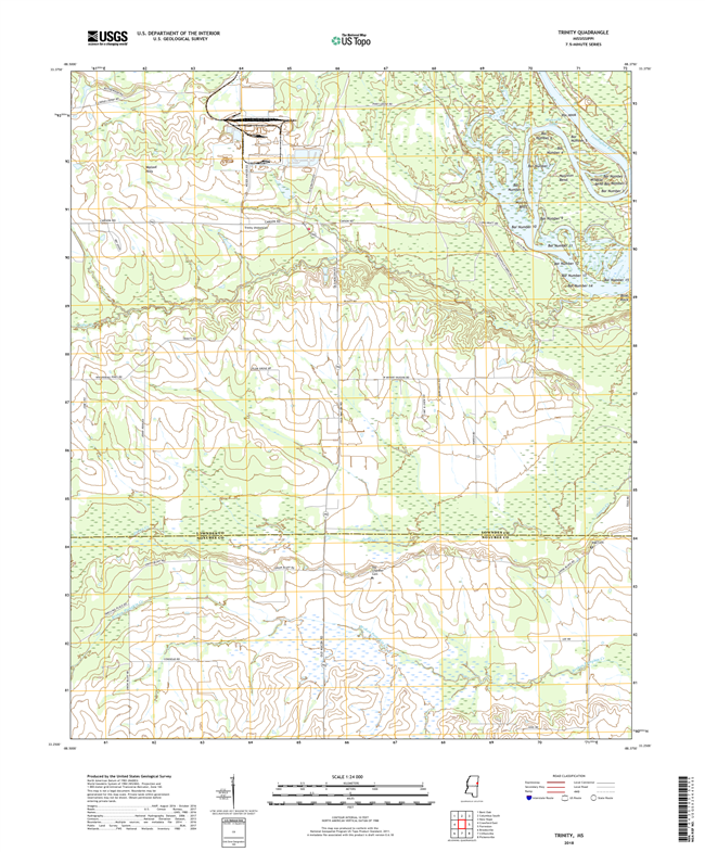 Trinity Mississippi - 24k Topo Map