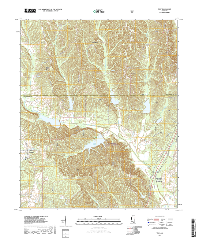 Troy Mississippi - 24k Topo Map