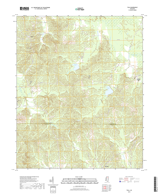 Tula Mississippi - 24k Topo Map