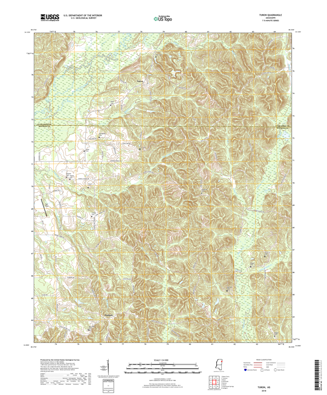 Turon Mississippi - 24k Topo Map
