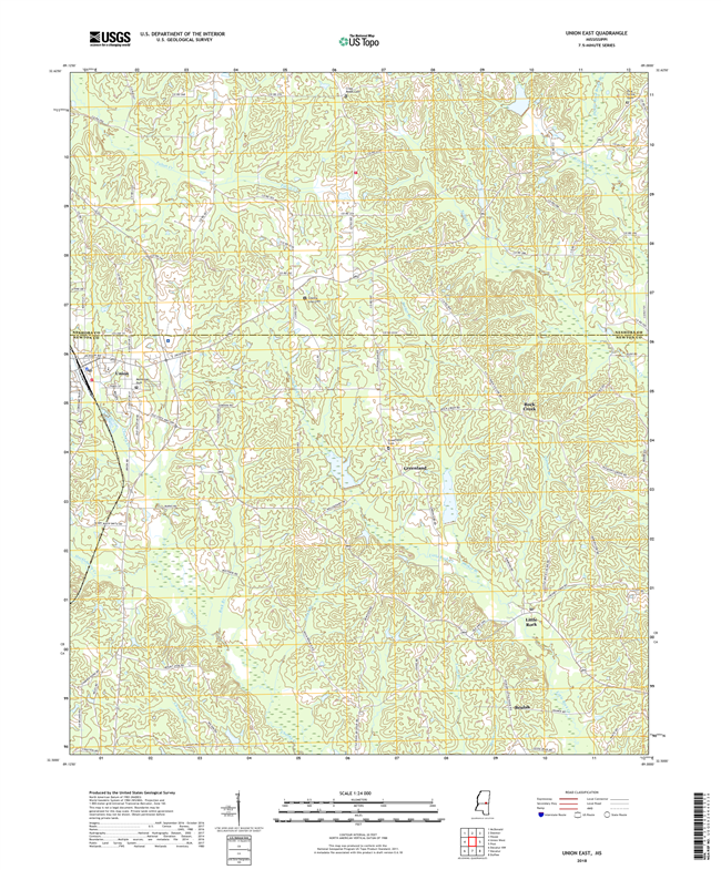 Union East Mississippi - 24k Topo Map