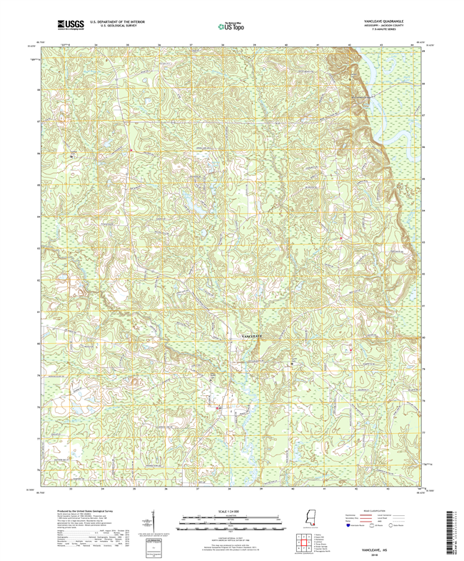 Vancleave Mississippi - 24k Topo Map