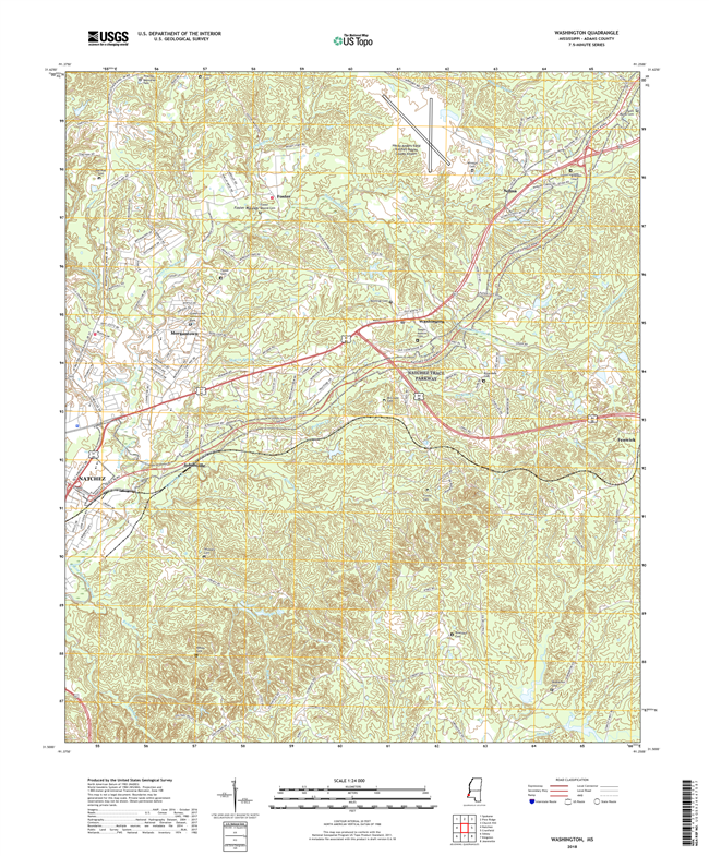 Washington Mississippi - 24k Topo Map