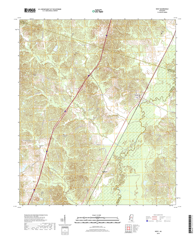West Mississippi - 24k Topo Map