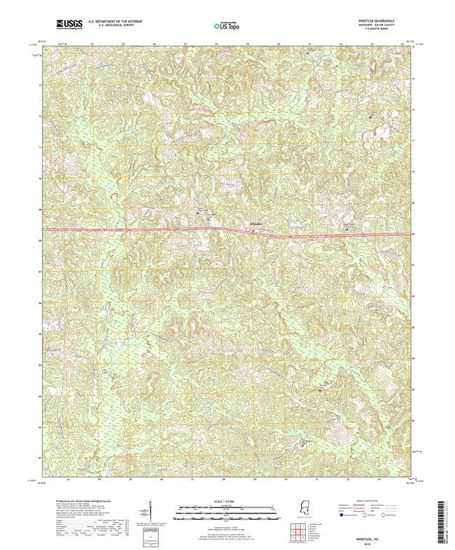 Whistler Mississippi - 24k Topo Map