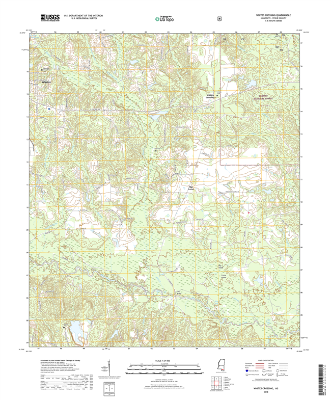 Whites Crossing Mississippi - 24k Topo Map