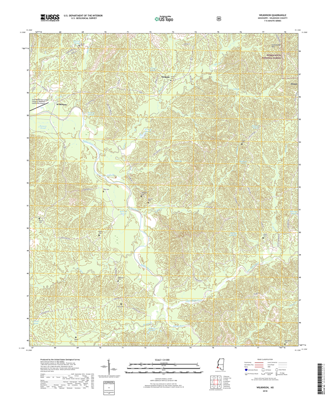 Wilkinson Mississippi - 24k Topo Map