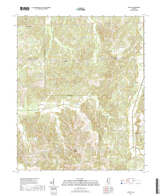 Wyatte Mississippi - 24k Topo Map