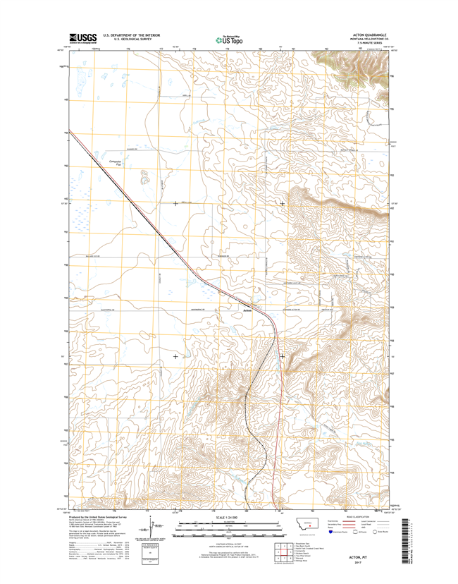 Acton Montana - 24k Topo Map