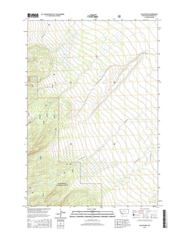 Ajax Ranch Montana - 24k Topo Map