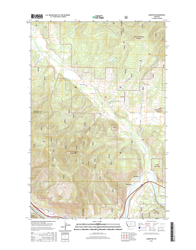 Alberton Montana - 24k Topo Map