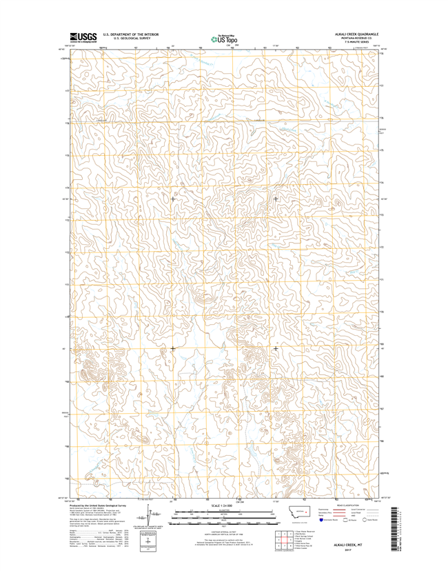 Alkali Creek Montana - 24k Topo Map