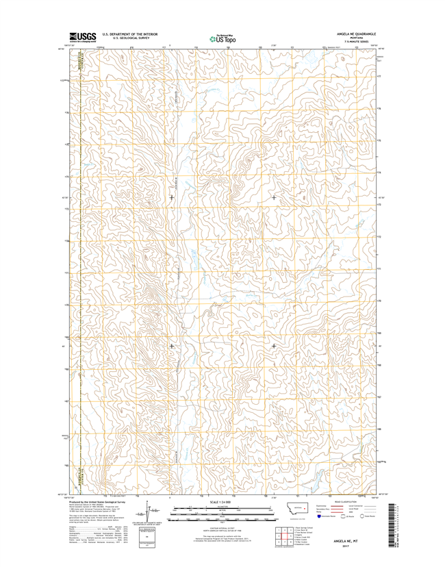 Angela NE Montana - 24k Topo Map