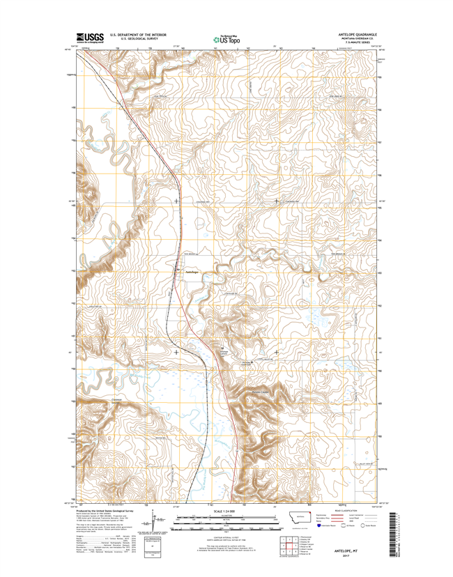 Antelope Montana - 24k Topo Map