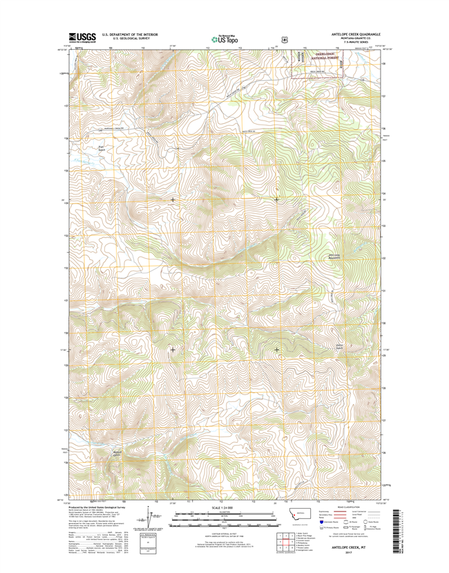 Antelope Creek Montana - 24k Topo Map