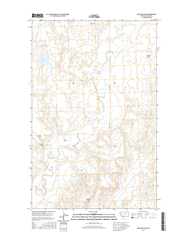 Antelope Pass Montana - 24k Topo Map