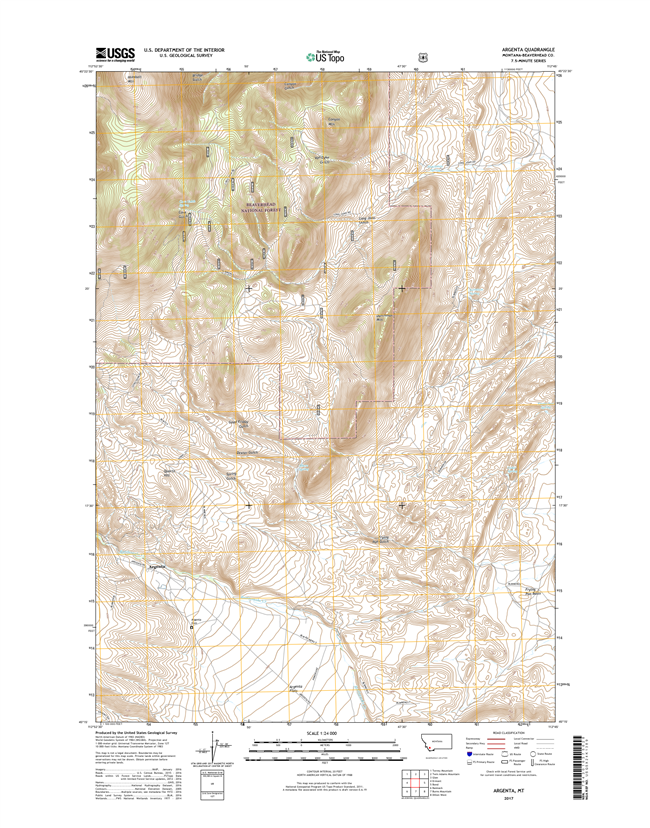 Argenta Montana - 24k Topo Map