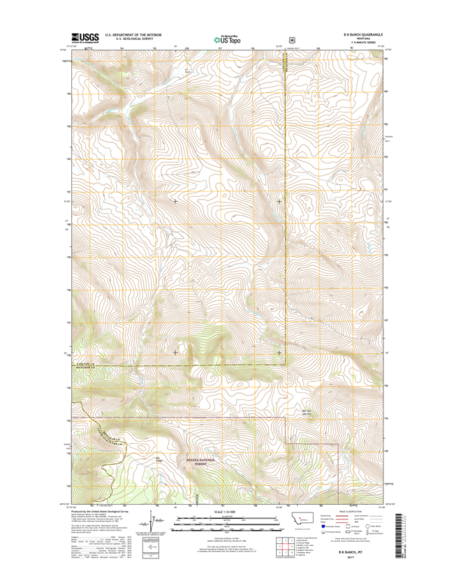 B K Ranch Montana - 24k Topo Map