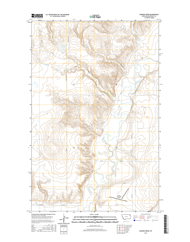 Badger Creek Montana - 24k Topo Map