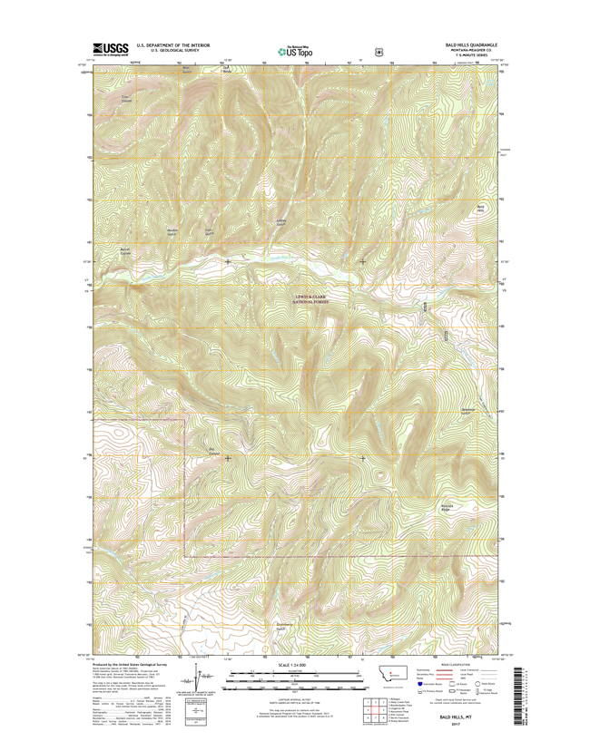 Bald Hills Montana - 24k Topo Map