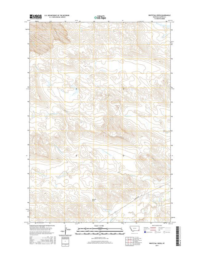 Whitetail Creek Montana - 24k Topo Map
