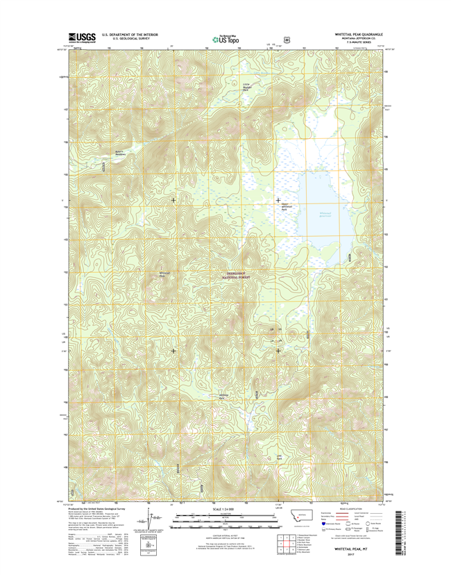 Whitetail Peak Montana - 24k Topo Map