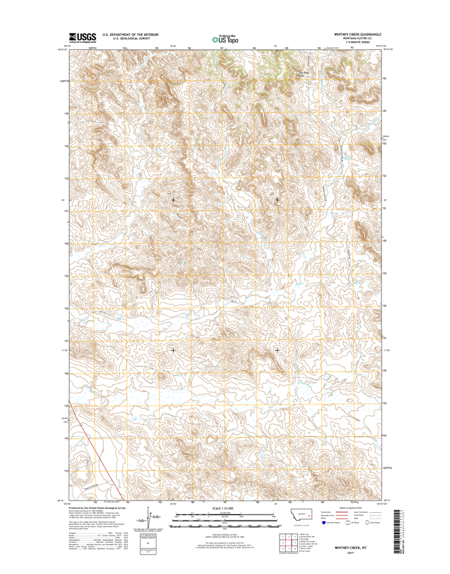 Whitney Creek Montana - 24k Topo Map
