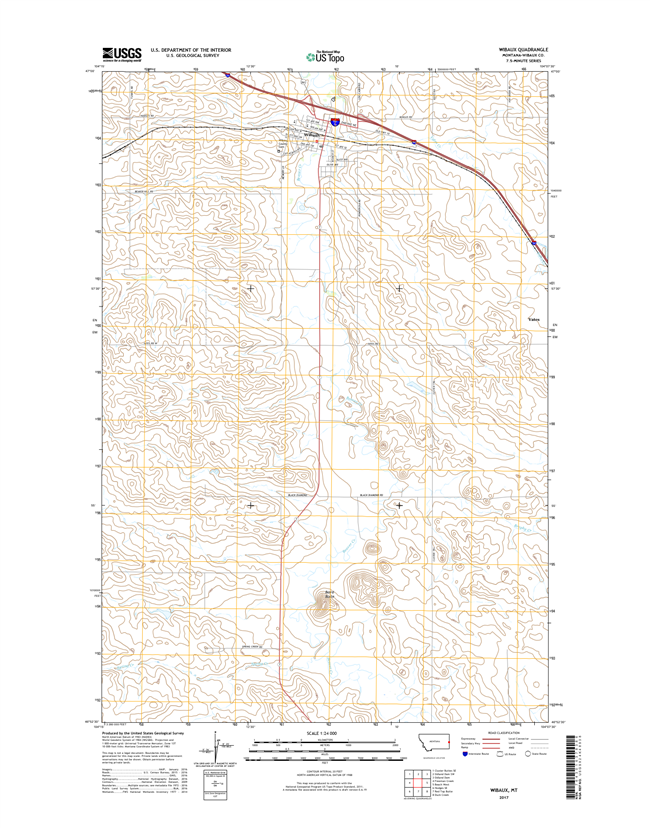 Wibaux Montana - 24k Topo Map