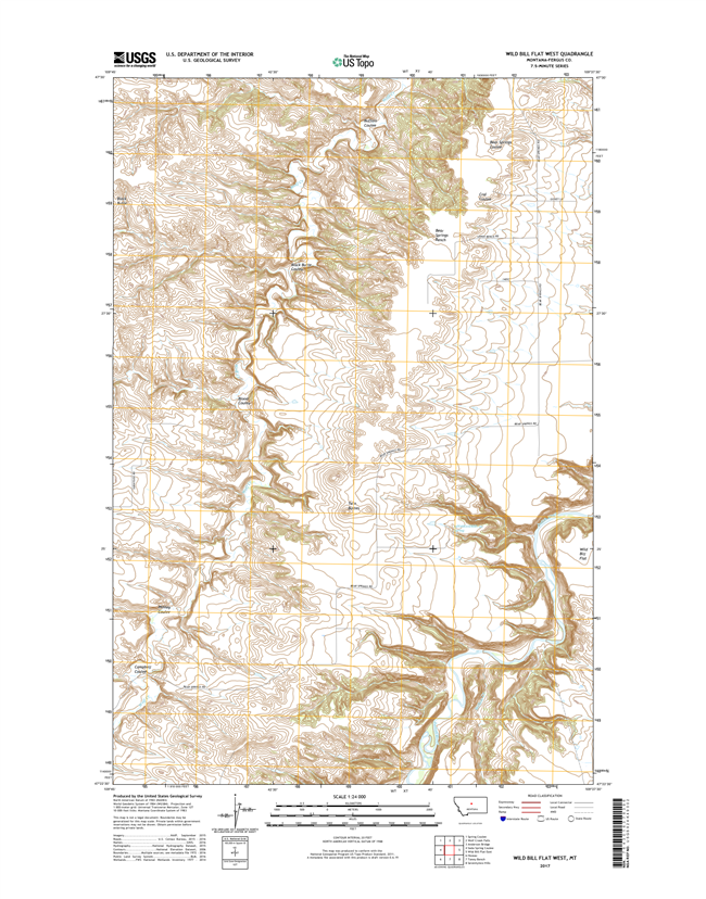Wild Bill Flat West Montana - 24k Topo Map