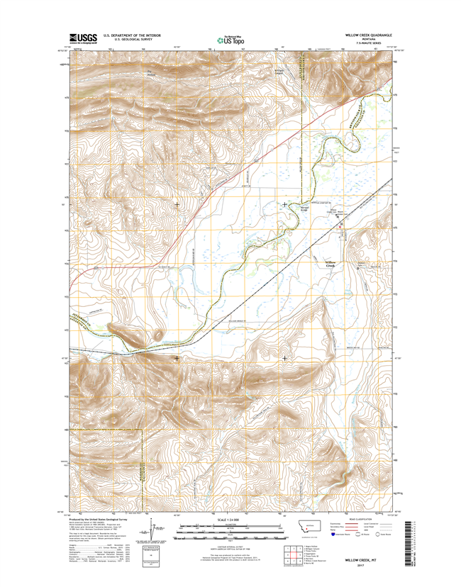 Willow Creek Montana - 24k Topo Map