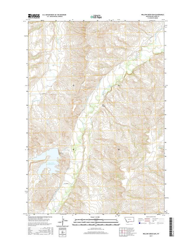 Willow Creek Dam Montana - 24k Topo Map
