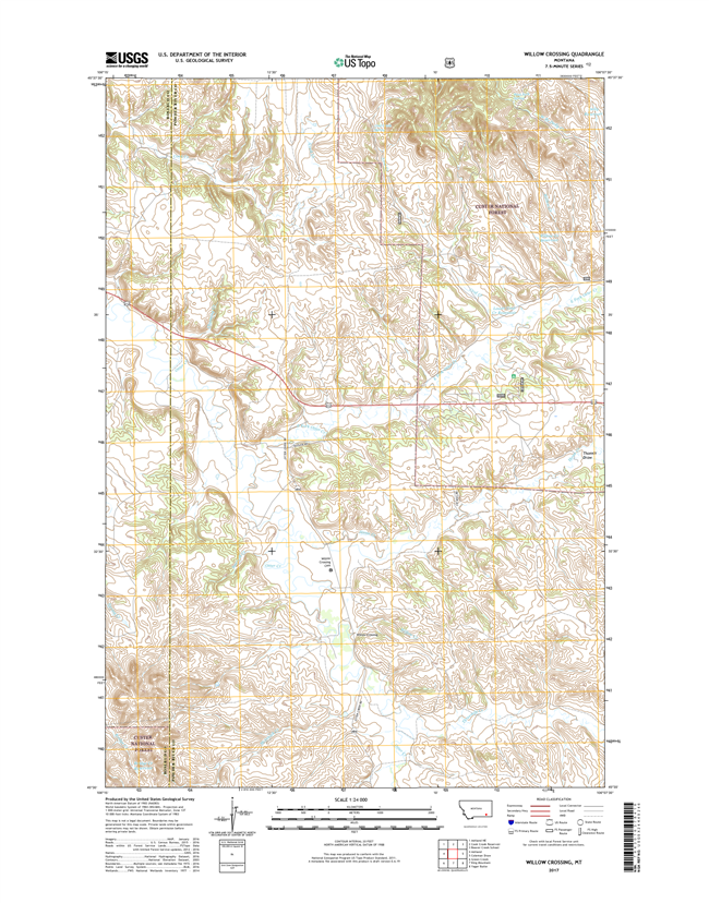 Willow Crossing Montana - 24k Topo Map