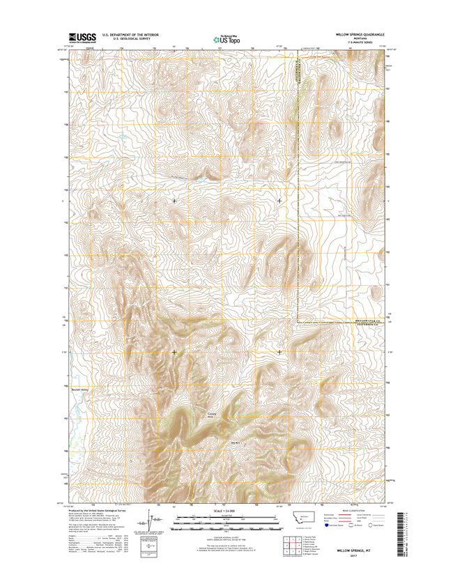 Willow Springs Montana - 24k Topo Map