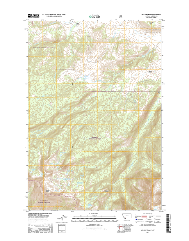 Willow Swamp Montana - 24k Topo Map