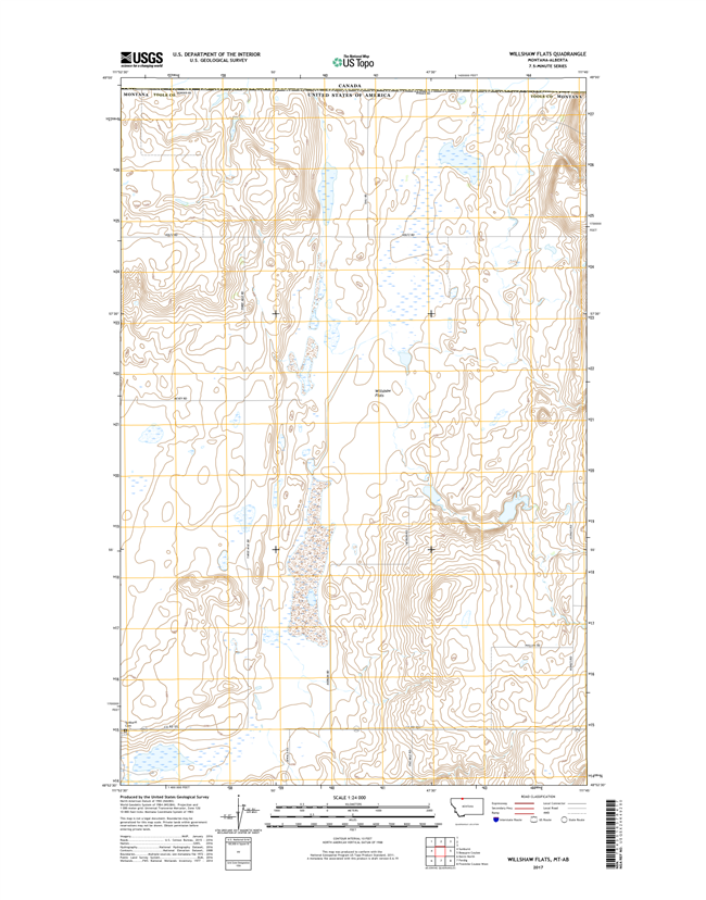 Willshaw Flats Montana - 24k Topo Map