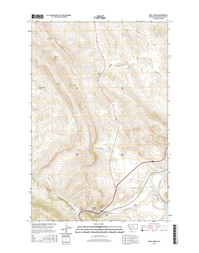 Wolf Creek Montana - 24k Topo Map