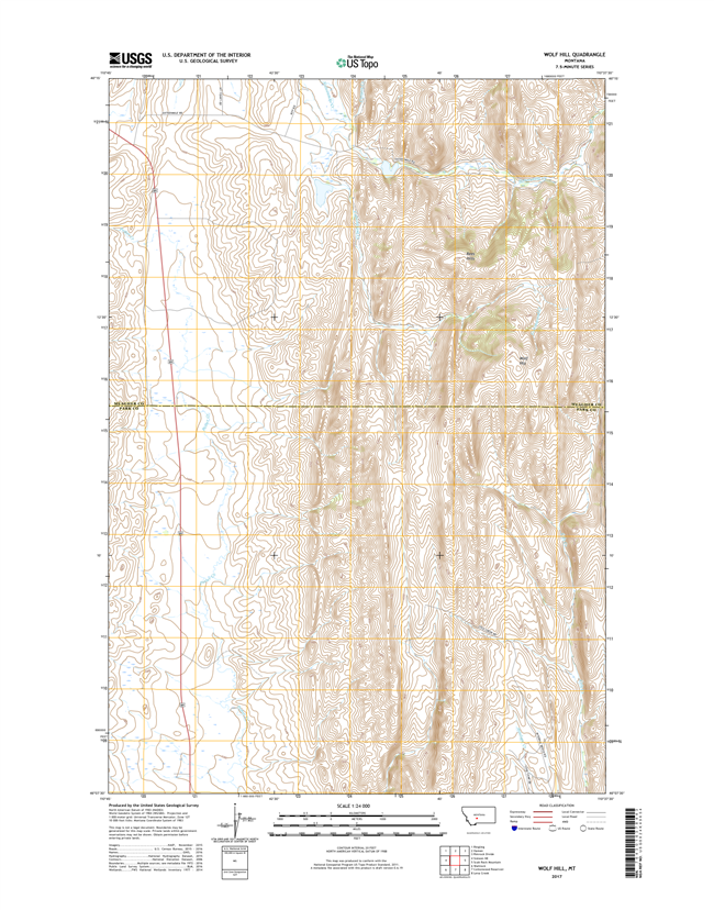 Wolf Hill Montana - 24k Topo Map