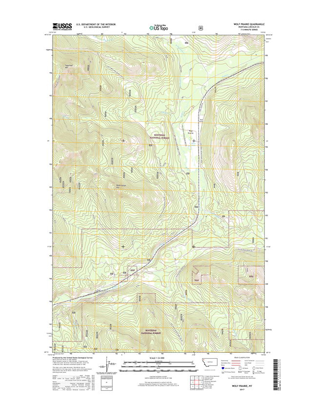 Wolf Prairie Montana - 24k Topo Map