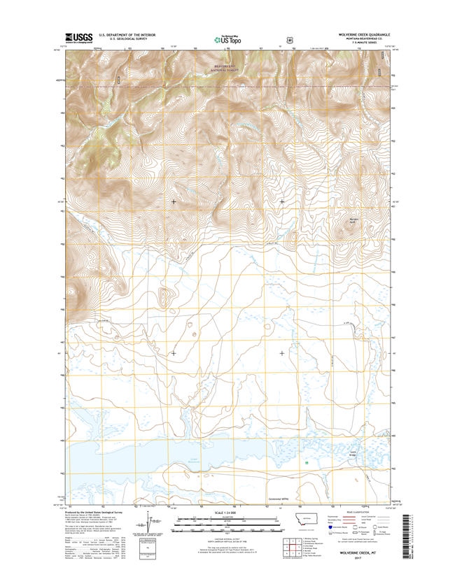 Wolverine Creek Montana - 24k Topo Map