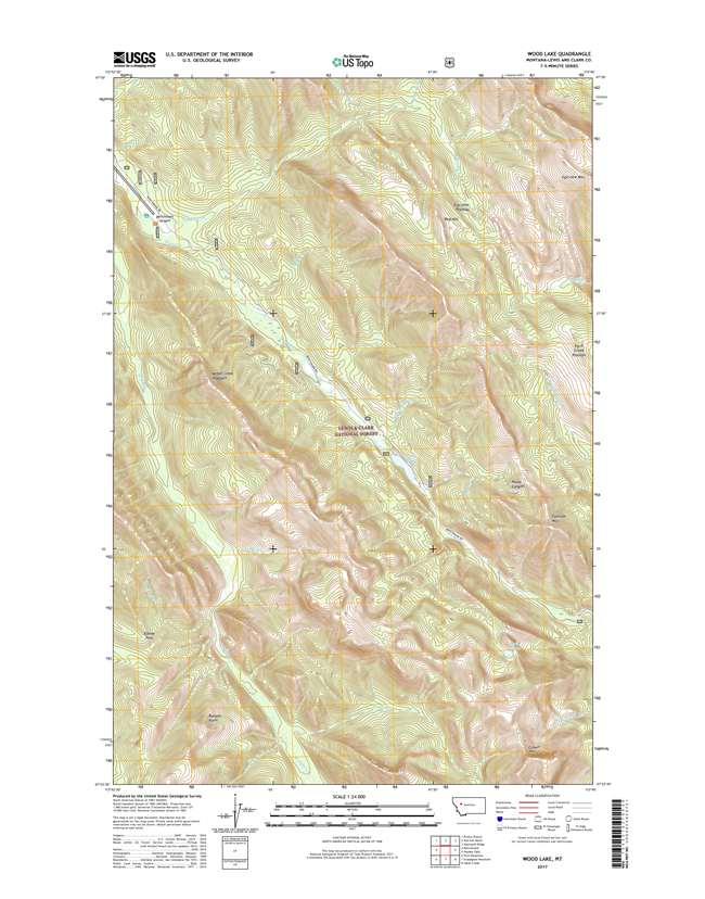 Wood Lake Montana - 24k Topo Map