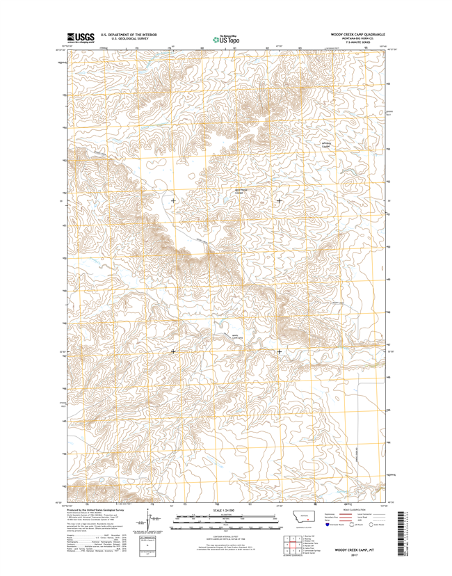 Woody Creek Camp Montana - 24k Topo Map
