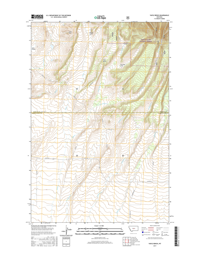 Yaple Bench Montana - 24k Topo Map