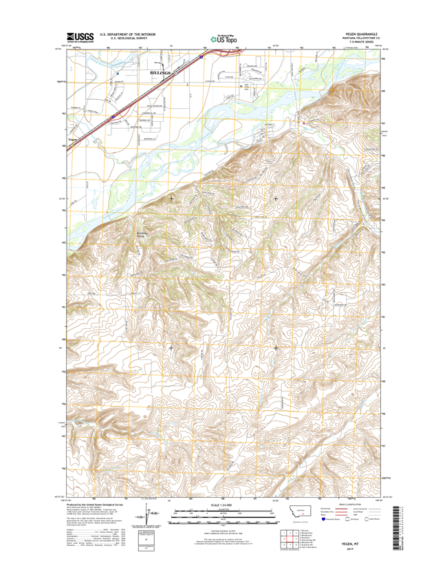 Yegen Montana - 24k Topo Map