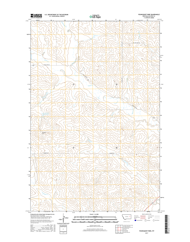 Youngquist Mine Montana - 24k Topo Map
